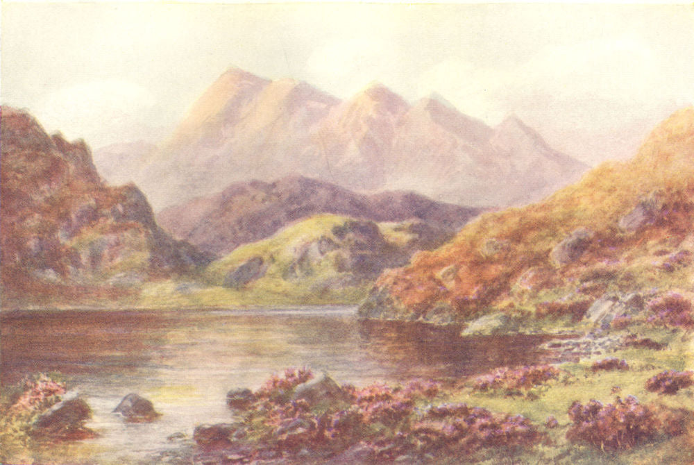 IRELAND. Munster. Macgillicuddy's Reeks c1912 old antique print picture